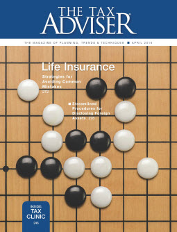 From The Tax Adviser, April 2016