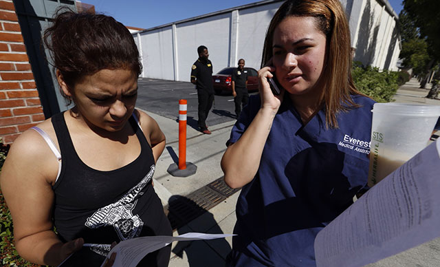 Students were turned away from a Corinthian Colleges Inc. school in California in 2015 when the company shut down its remaining campuses.