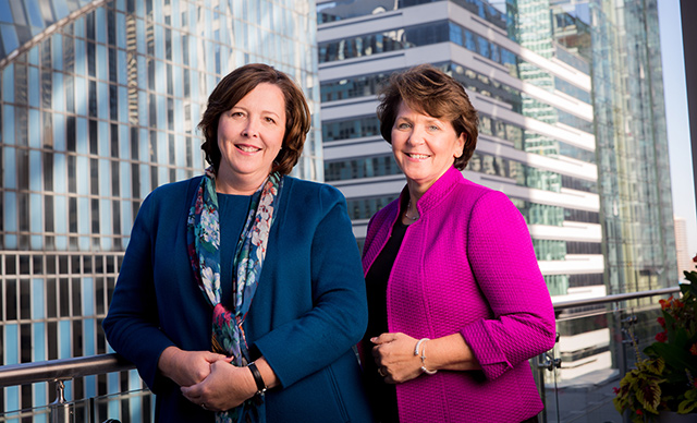 Debbie Smith, CPA, left, and Erica O'Malley, CPA, built a thriving employee benefit plan audit practice at Grant Thornton while embracing a flexible work model that encouraged professional advancement.