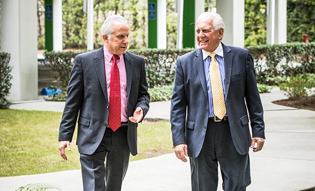 Marc Heffler and Bob Rivero Marc Heffler, CPA, (left) works with his mentor, Bob Rivero, CPA, to develop his time management and delegation skills.