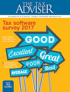 The Tax Adviser, August 2017 The Tax Adviser, August 2017