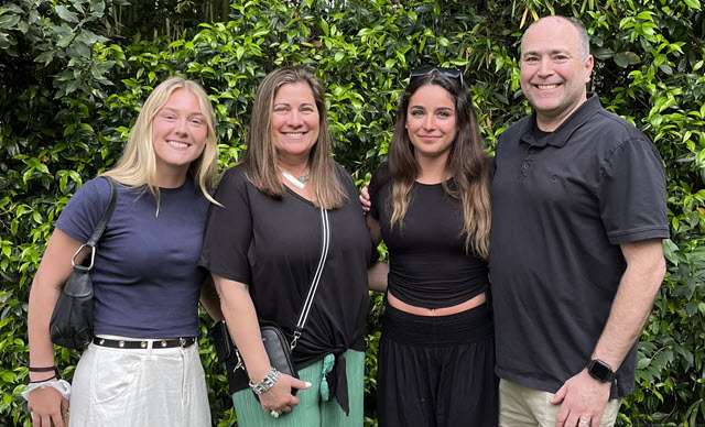 Carla McCall, second from left, with daughter, Alexandra; husband, Chris; and, at left, Bailey Cox, Alexandra's roommate in Florence, Italy.